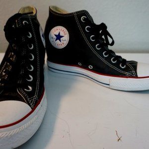 Converse Leather Wedge Sneakers
